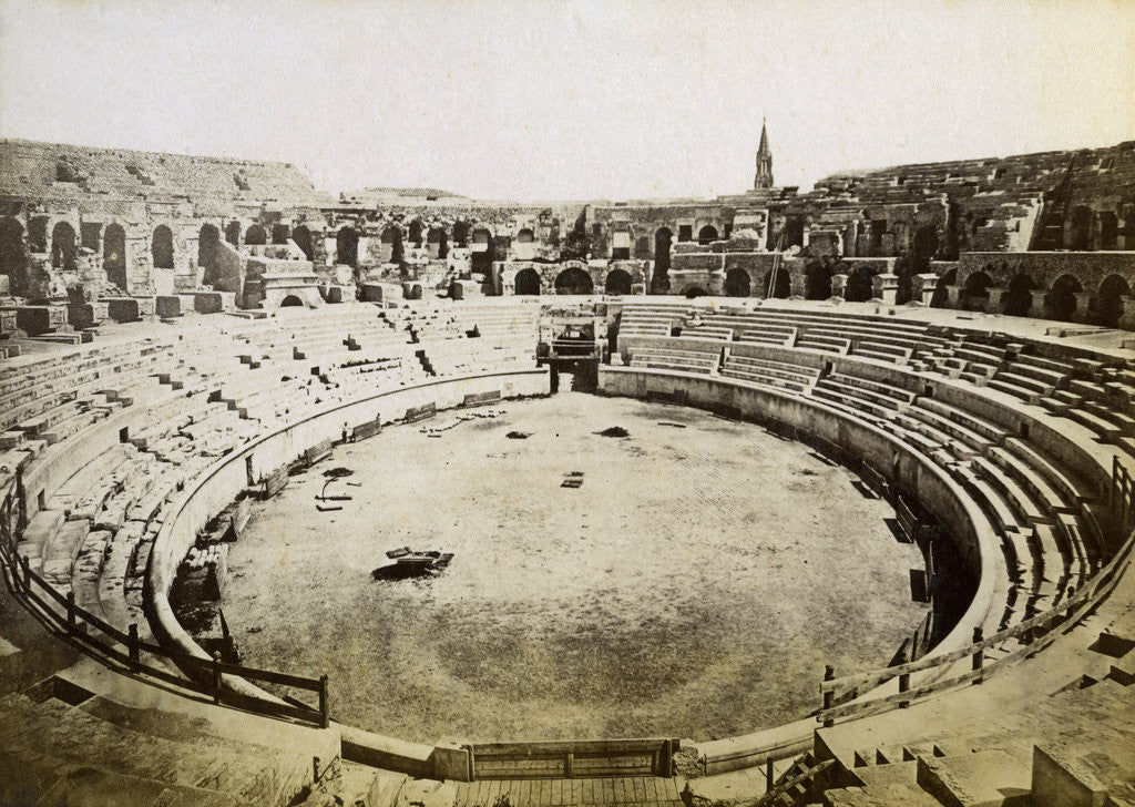 Detail of Roman amphitheatre, Nimes, France by Anonymous
