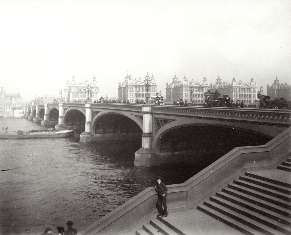 Westminster Bridge and St Thomas's Hospital, London by Anonymous