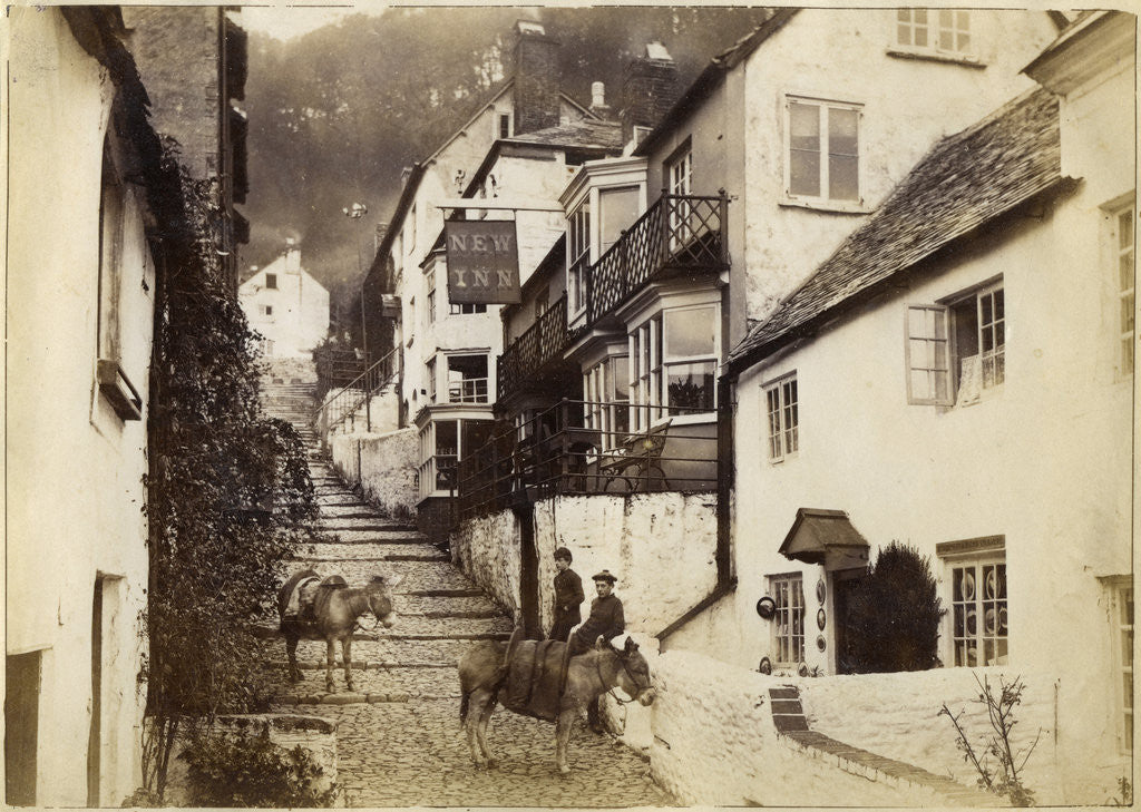 Detail of The New Inn and street, Clovelly, Devon by Anonymous