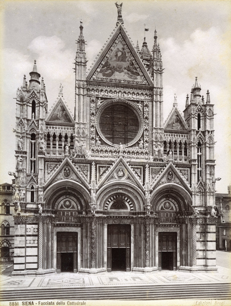 Detail of Facade of Siena Cathedral, Italy by Anonymous