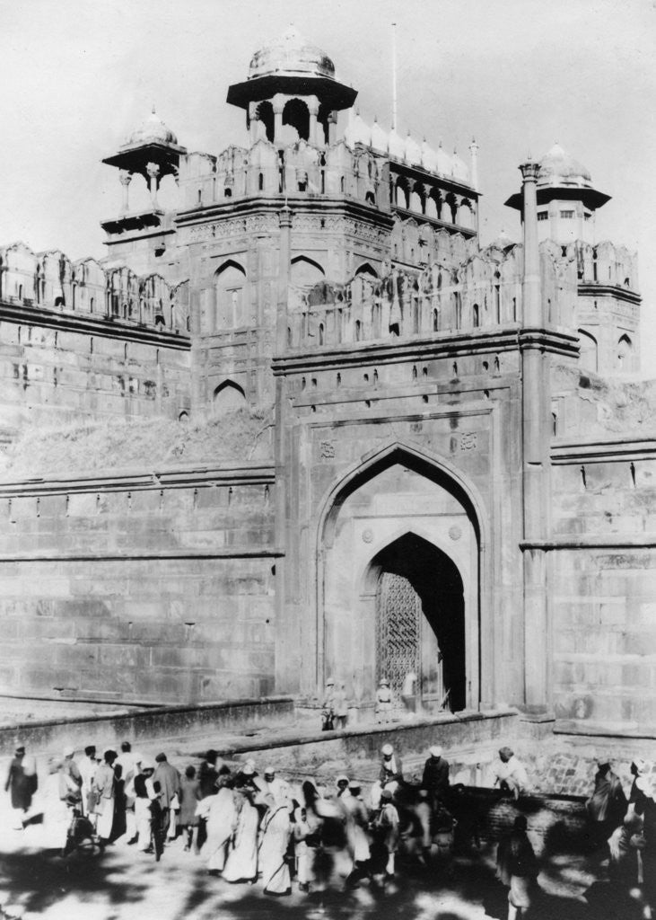 Detail of Gateway to the Red Fort, Delhi, India by Anonymous