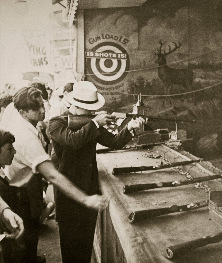 Detail of Shooting gallery at the amusement park by Anonymous