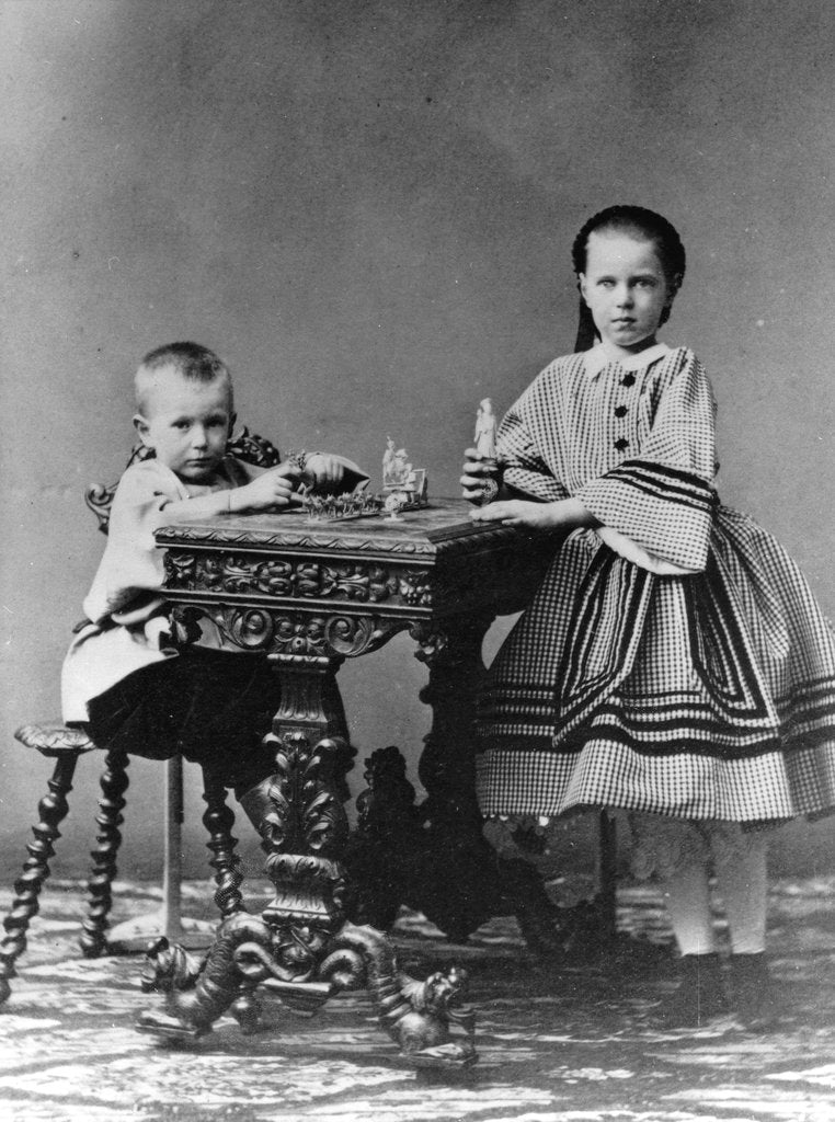 Detail of Grand Duke Sergei Alexandrovich and Grand Duchess Maria Alexandrovna of Russia, 1860 by Unknown