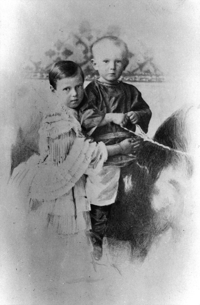 Detail of Grand Duchess Maria Alexandrovna and Grand Duke Sergei Alexandrovich of Russia, c1860-c1862 by Unknown