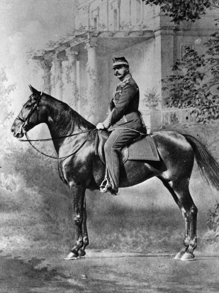 Detail of Equestrian portrait of Tsar Alexander II of Russia, c1861-c1865 by Unknown