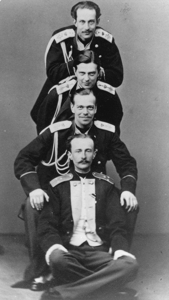 Detail of Grand Dukes Alexander Alexandrovich and Vladimir Alexandrovich of Russia, c1870-c1875(?) by Sergei Levitsky