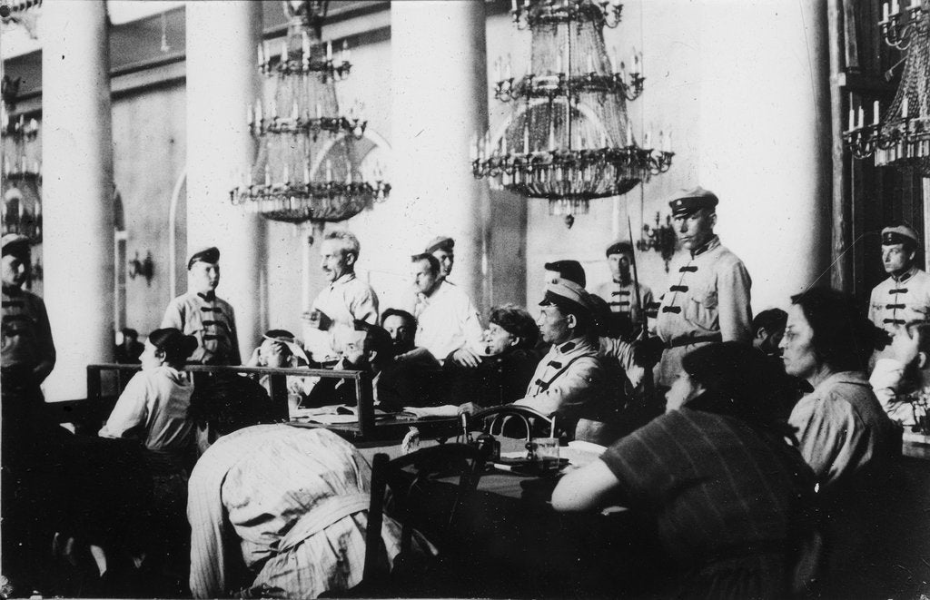 Detail of Trial of leaders of the Socialist-Revolutionary Party, Moscow, Russia, August 1922 by Unknown