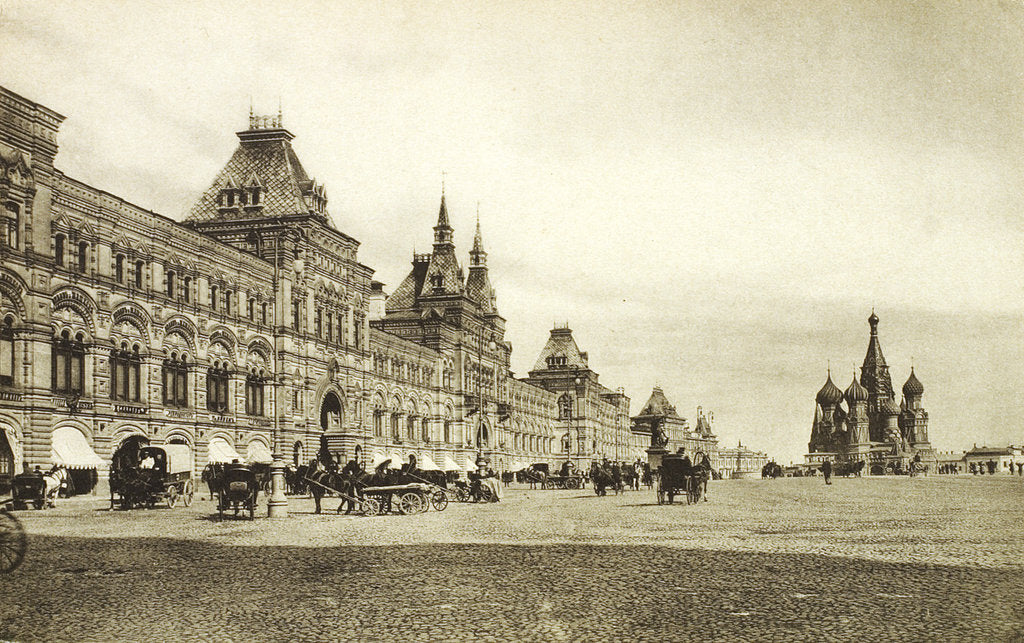 Detail of The upper trading rows in Red Square, Moscow, Russia, 1910s by Unknown