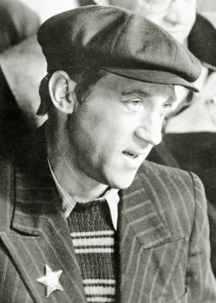 Detail of Vladimir Vysotsky, Russian singer, poet, and actor, 1979 by Anonymous