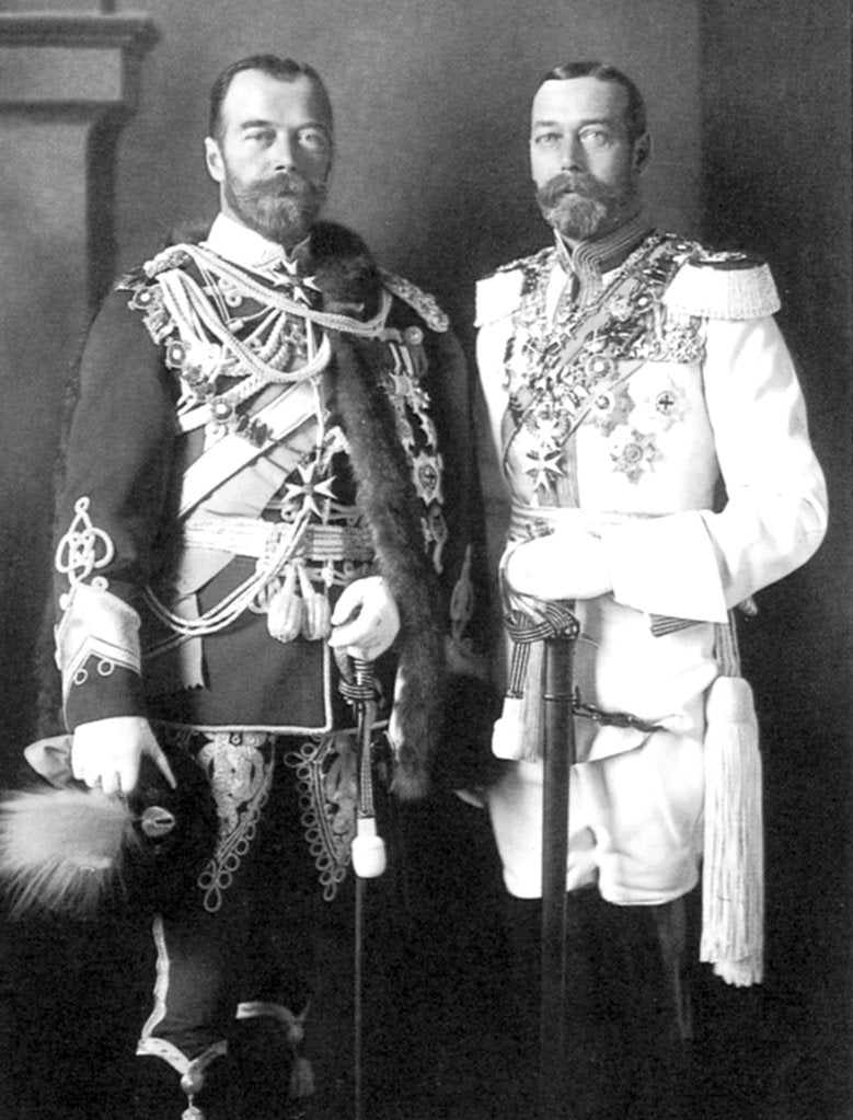 Detail of Tsar Nicholas II of Russia and George V of the United Kingdom, 1913 by Anonymous