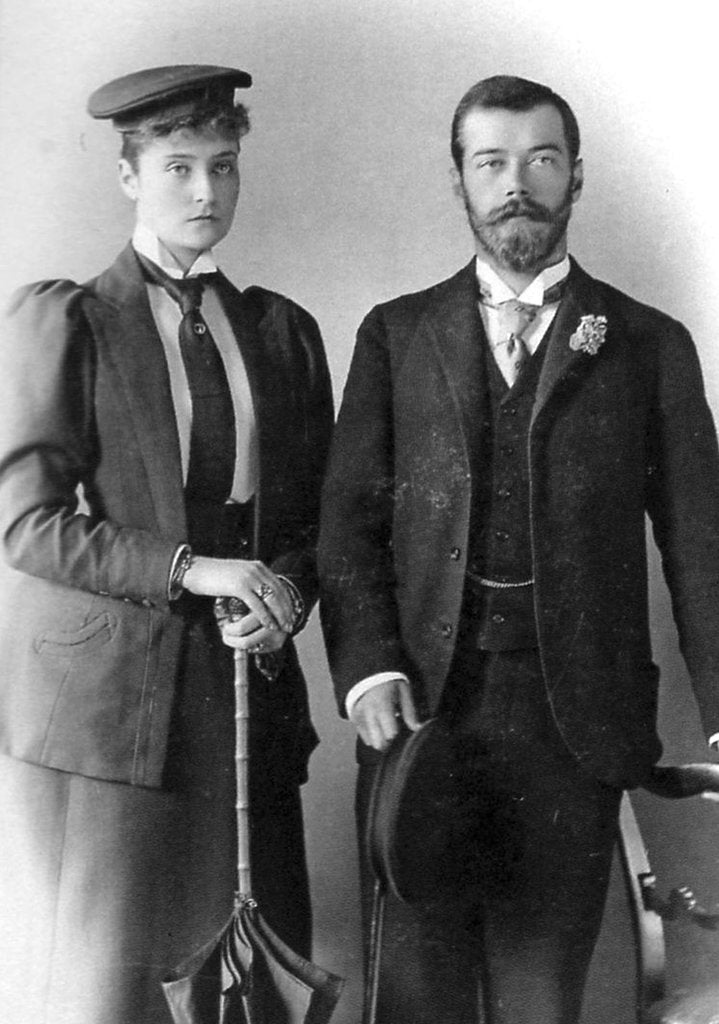 Detail of Tsarevich Nicholas Alexandrovich of Russia and Princess Alix of Hesse, London, 1894 by Anonymous