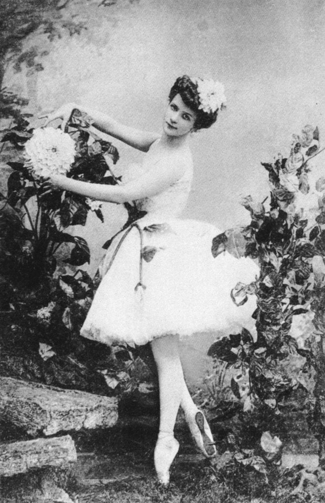 Detail of Lyubov Yegorova, Russian ballerina, 1905 by Anonymous