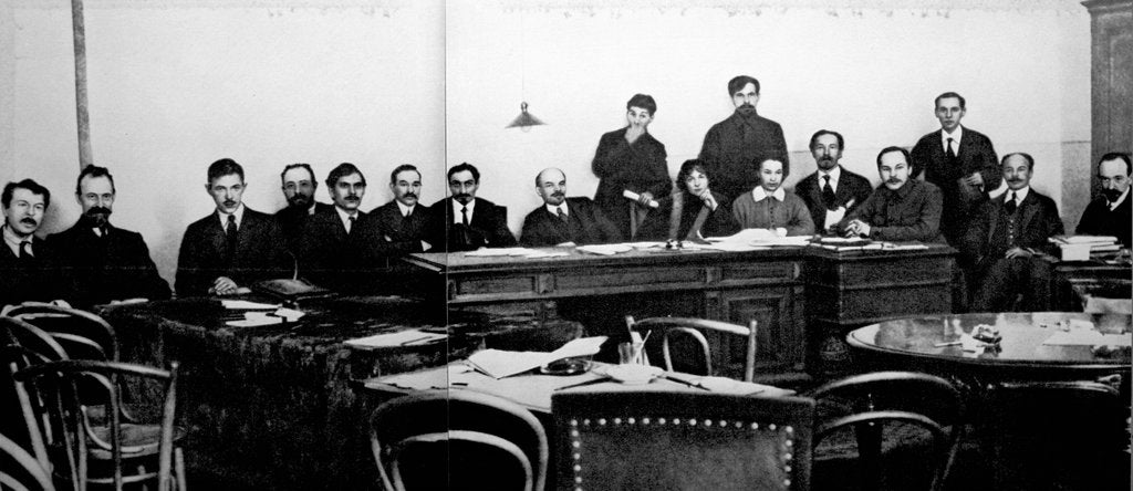 Detail of The Council of the Peoples Commissars, Russia, c1917-c1918. by Anonymous