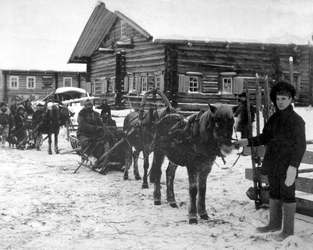 Detail of American infantry near Arkhangel, Russia, December 1918.. by Anonymous