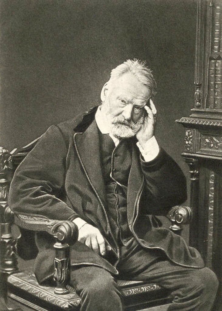 Detail of Victor Hugo, French author, 1879 by Count Stanislaw Walery