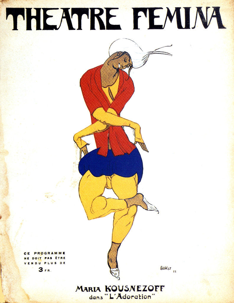 Detail of Poster for Igor Stravinsky's ballet The Rite of Spring by Leon Bakst