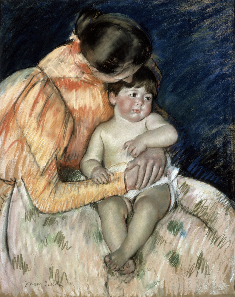 Detail of Mother and Child, late 19th or early 20th century. by Mary Cassatt