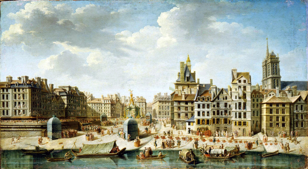 Detail of The Place de Grève in Paris, 1746. by Nicolas Raguenet
