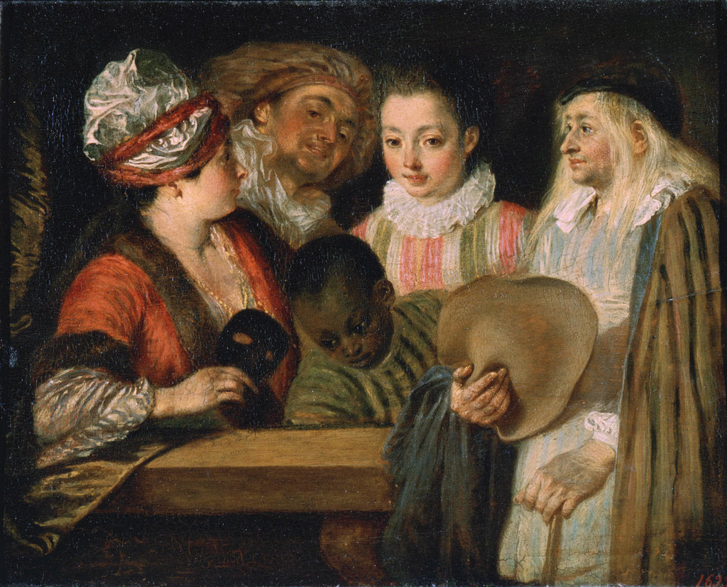 Detail of Actors of the Comédie Française, 1711-1712. by Jean-Antoine Watteau