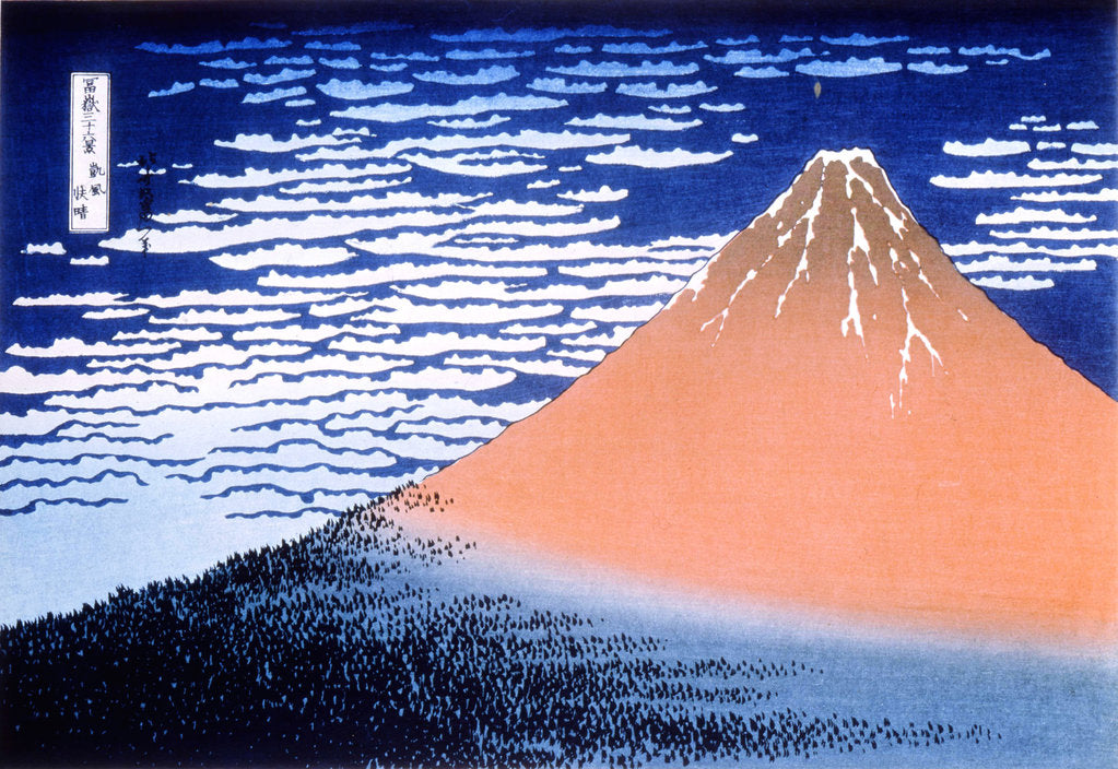 Detail of Red Fuji, 1823-1831. by Hokusai