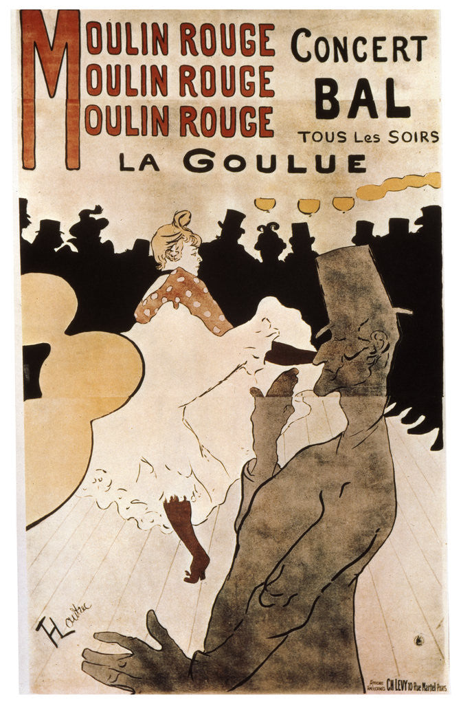 Detail of La Goulue au Moulin Rouge by Henri de Toulouse-Lautrec