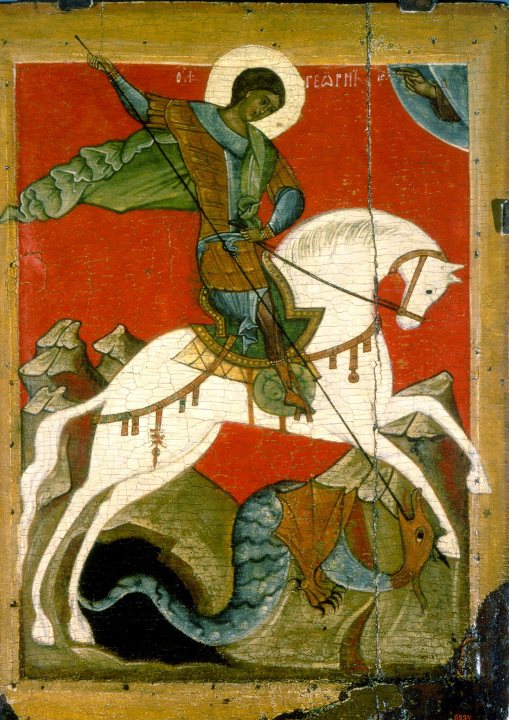 Detail of Saint George and the Dragon, late 14th century by Unknown