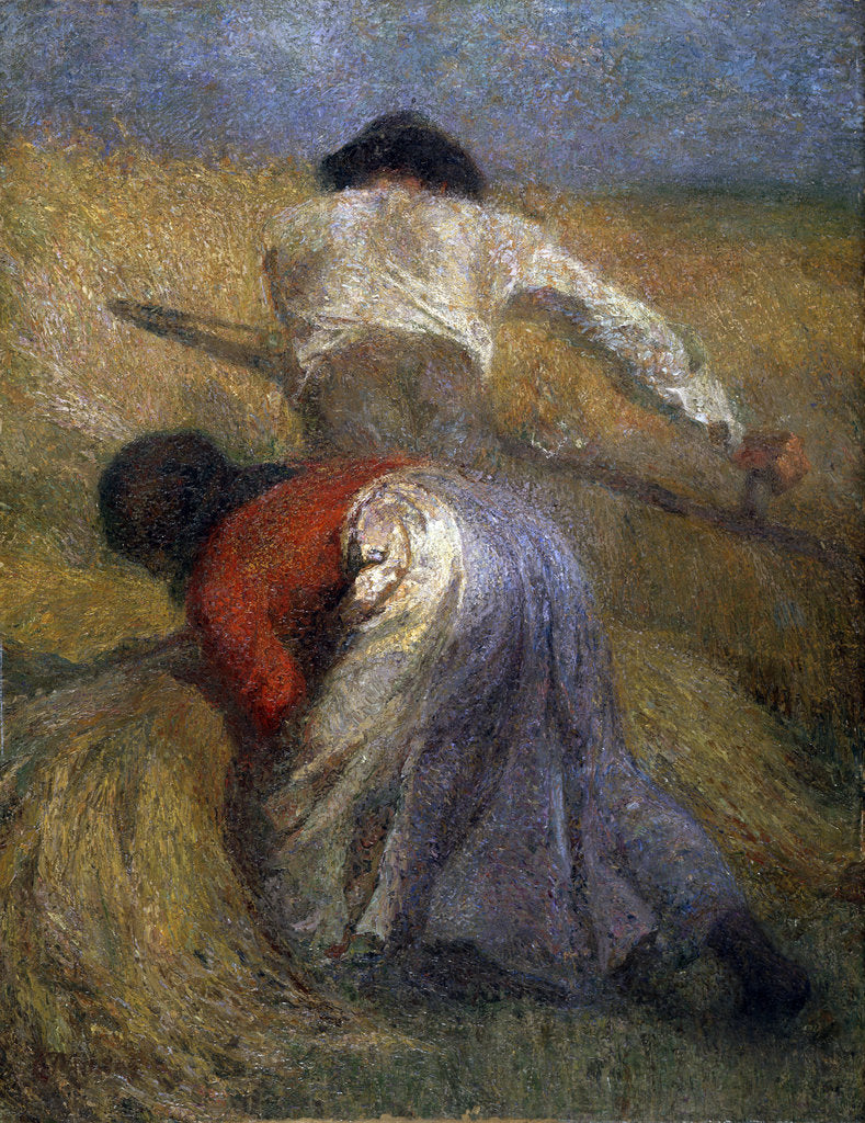 Detail of The Harvest, 19th century. by Adolphe Monticelli