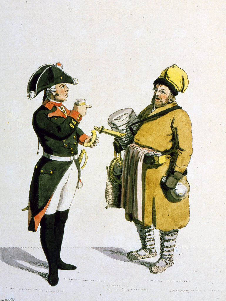 Detail of Sbiten vendor, 1799. by Christian Gottfried Heinrich Geissler