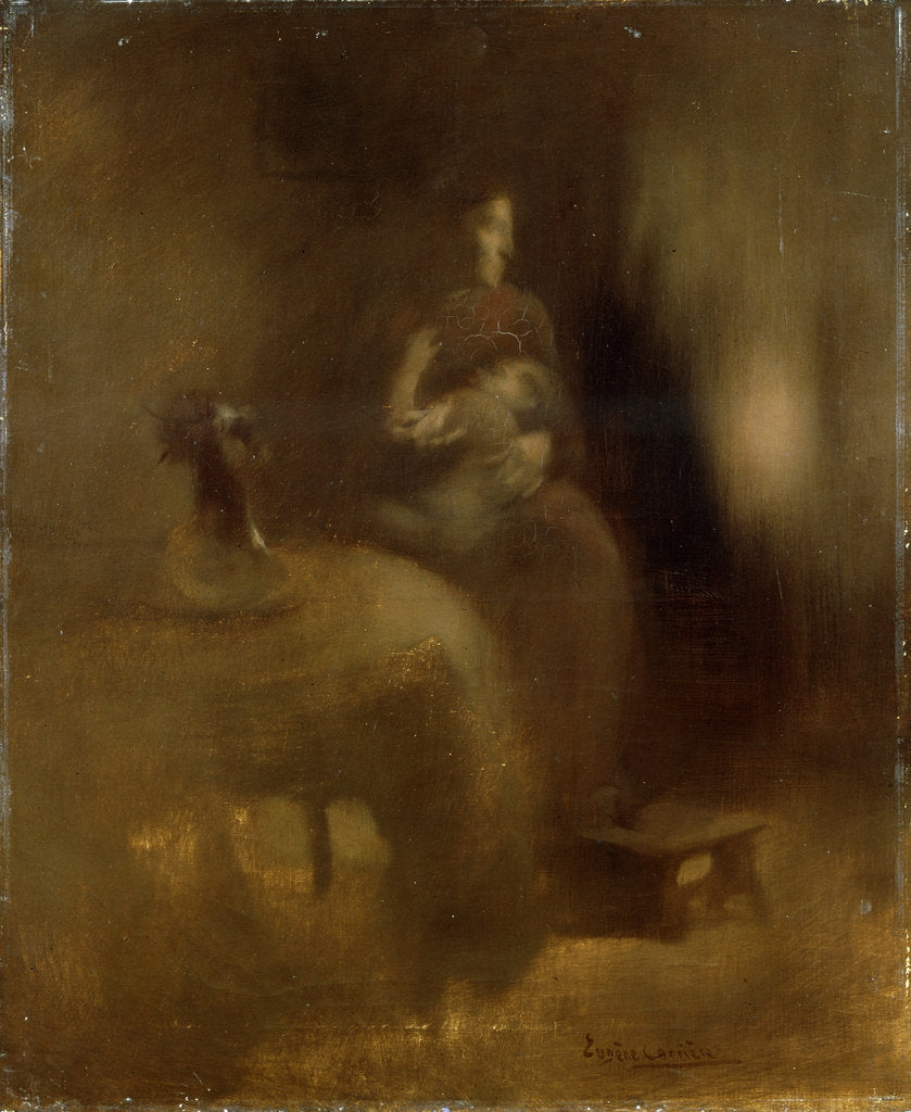 Detail of Woman with a Baby in Her Lap, 1890s. by Eugene Carriere