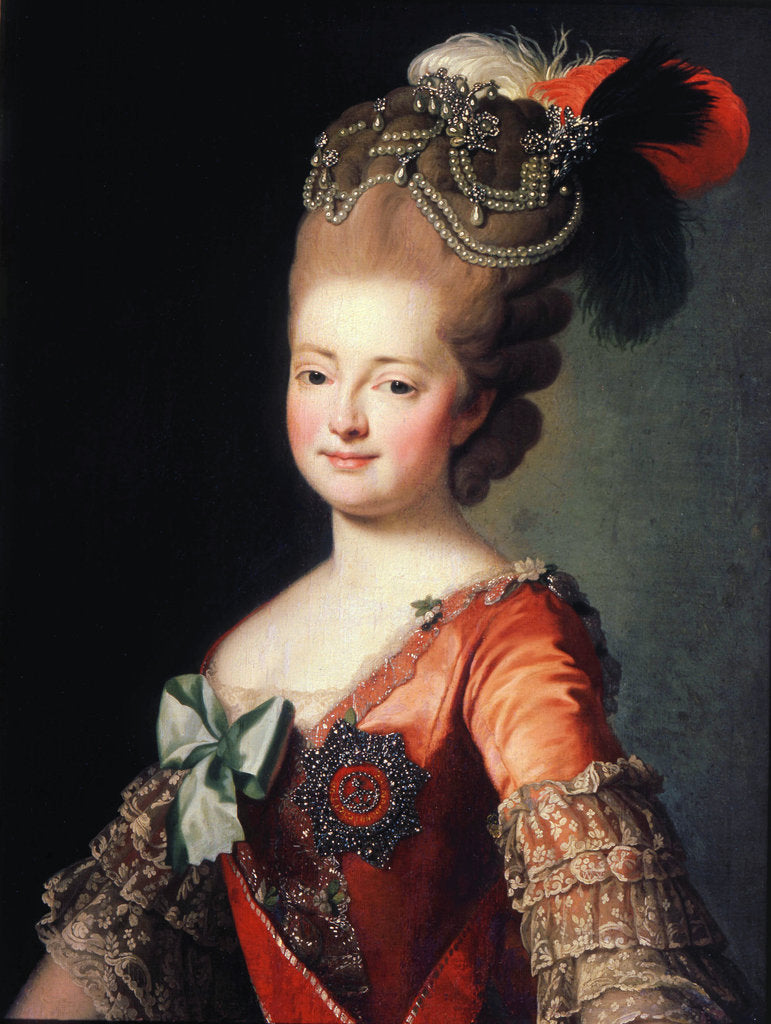 Detail of Portrait of Empress Maria Feodorovna, late 18th or early 19th century by Anonymous