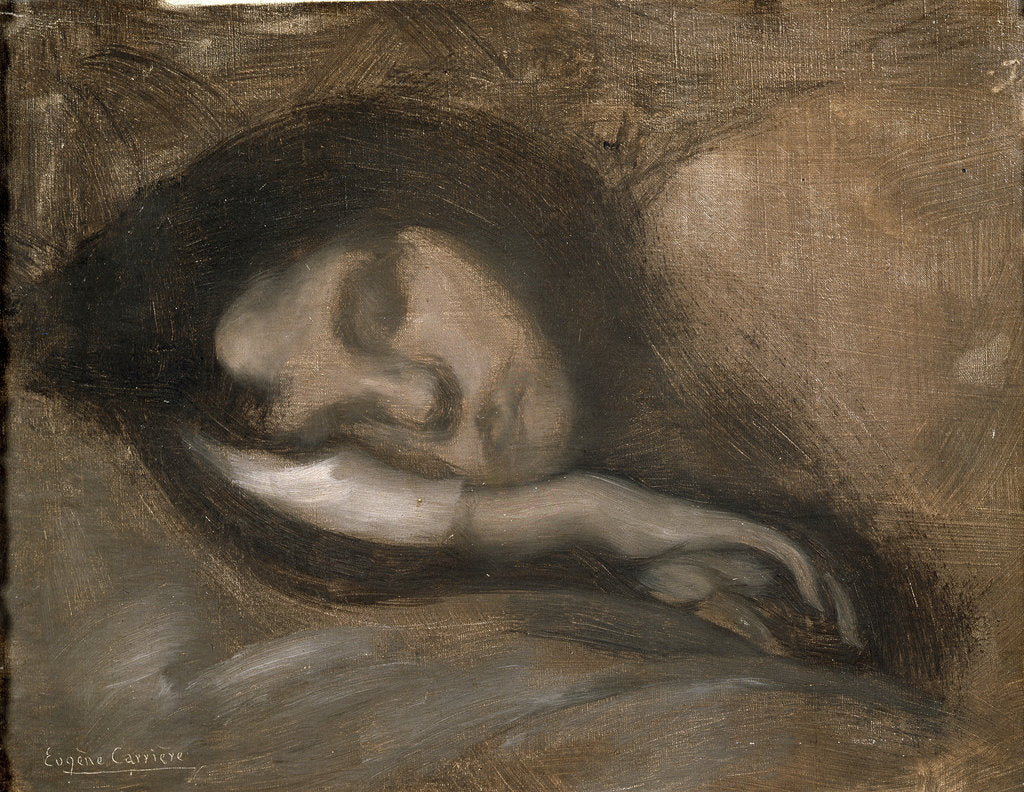 Detail of Head of a Sleeping Woman, 19th or early 20th century by Eugene Carriere