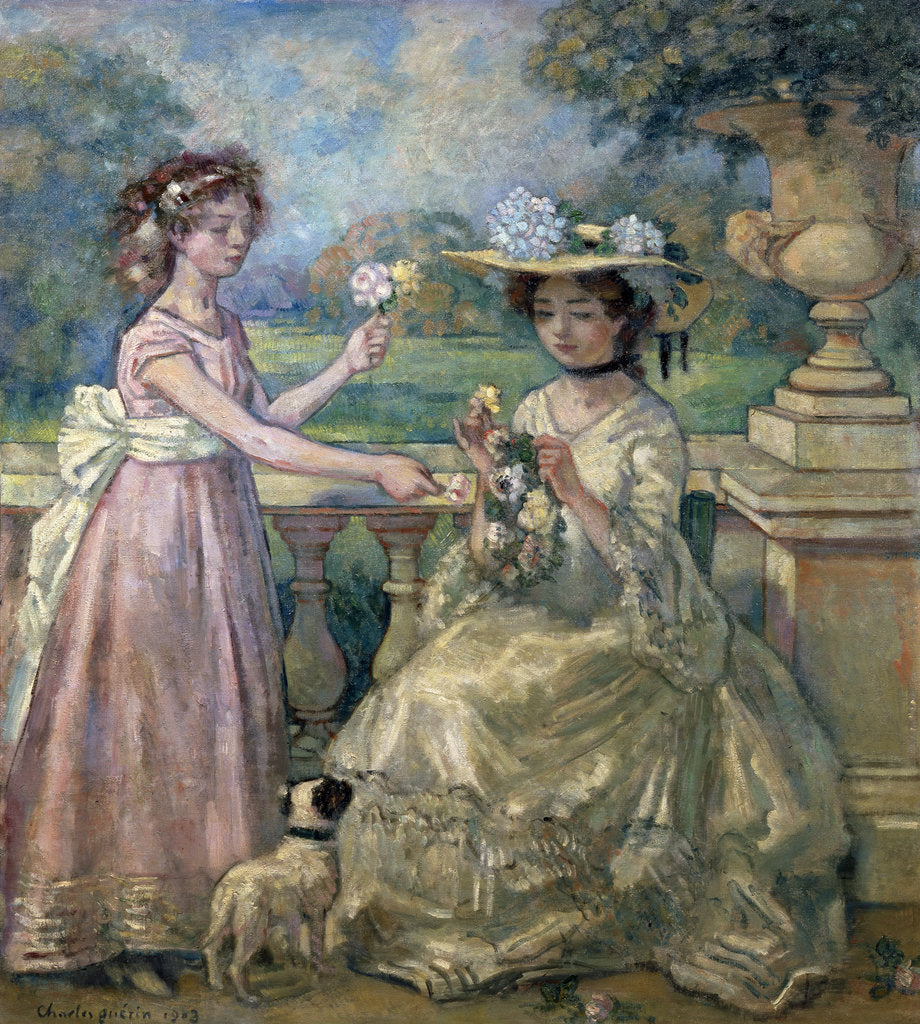 Detail of Two Girls on a Terrace, 1903. by Charles Guerin