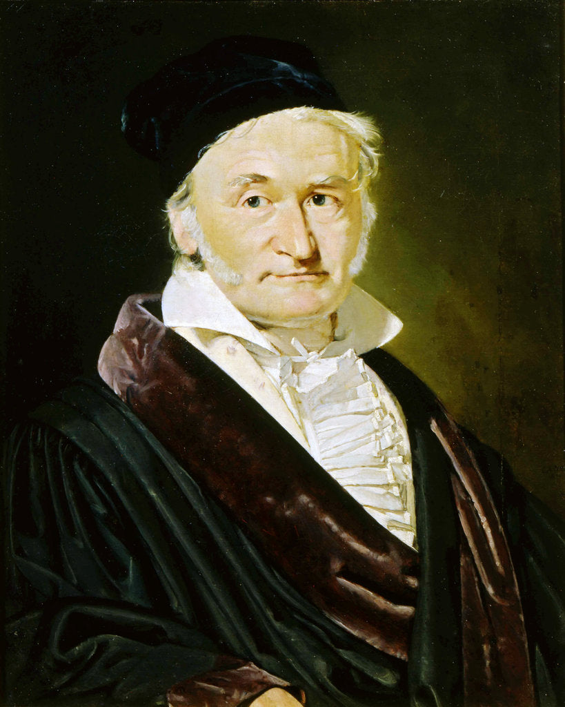 Detail of Karl Friedrich Gauss, German mathematician, astronomer and physicist, 1840 by Christian Albrecht Jensen