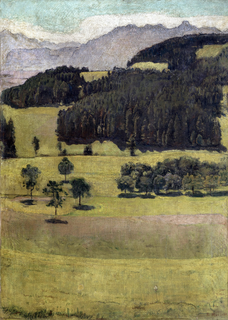 Detail of Landscape, Oaks at Stockhorn, 1898. by Ferdinand Hodler