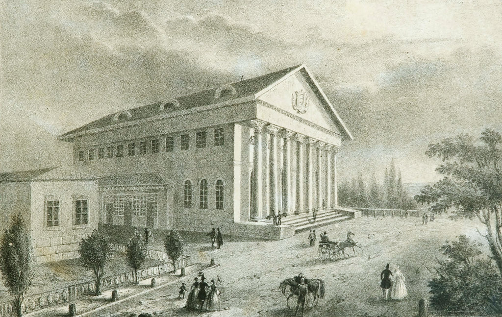 Detail of The Summer Theatre in Petrovsky Park, Moscow, Russia, 1840s by Unknown