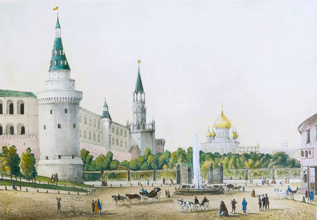 Detail of The Kremlin Garden, Moscow, Russia, c1830s-c1840s. by Anonymous