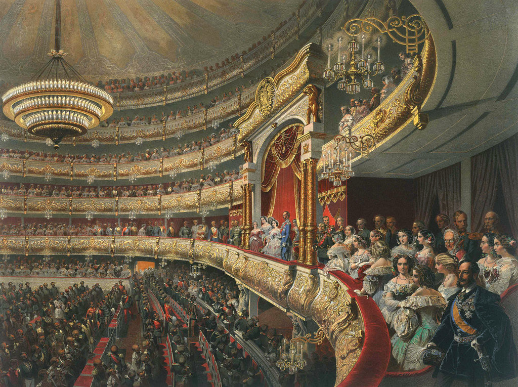 Detail of Auditorium of the Bolshoi Theatre, Moscow, Russia by Mihaly Zichy