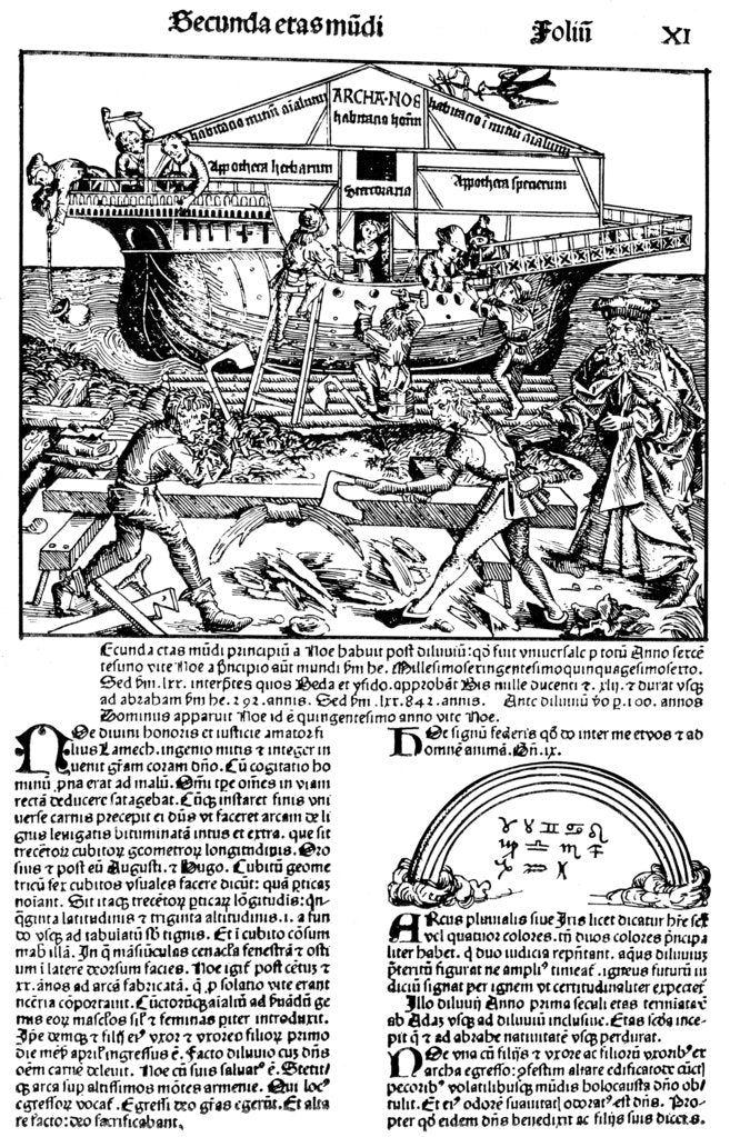 Detail of Page from the book The Nuremberg Chronicle, by Hartmann Schedel, 1493. by Michael Wolgemut