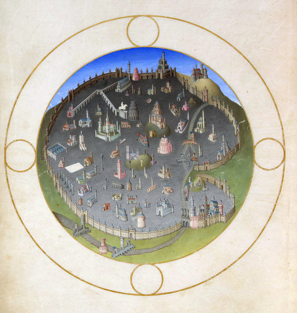 Detail of A plan of Rome by Hermann Limbourg