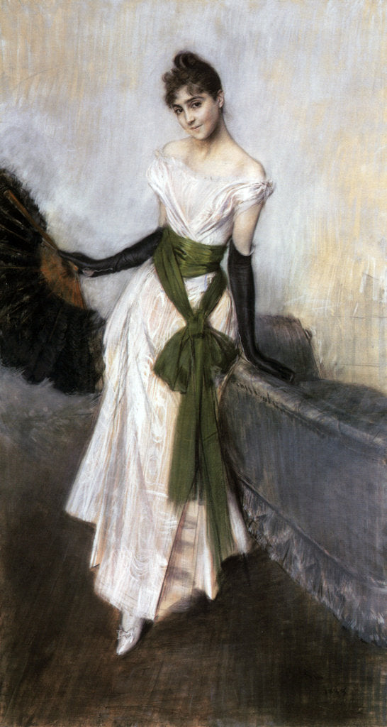 Detail of Portrait of Emiliana Concha de Ossa, 1888. by Giovanni Boldini