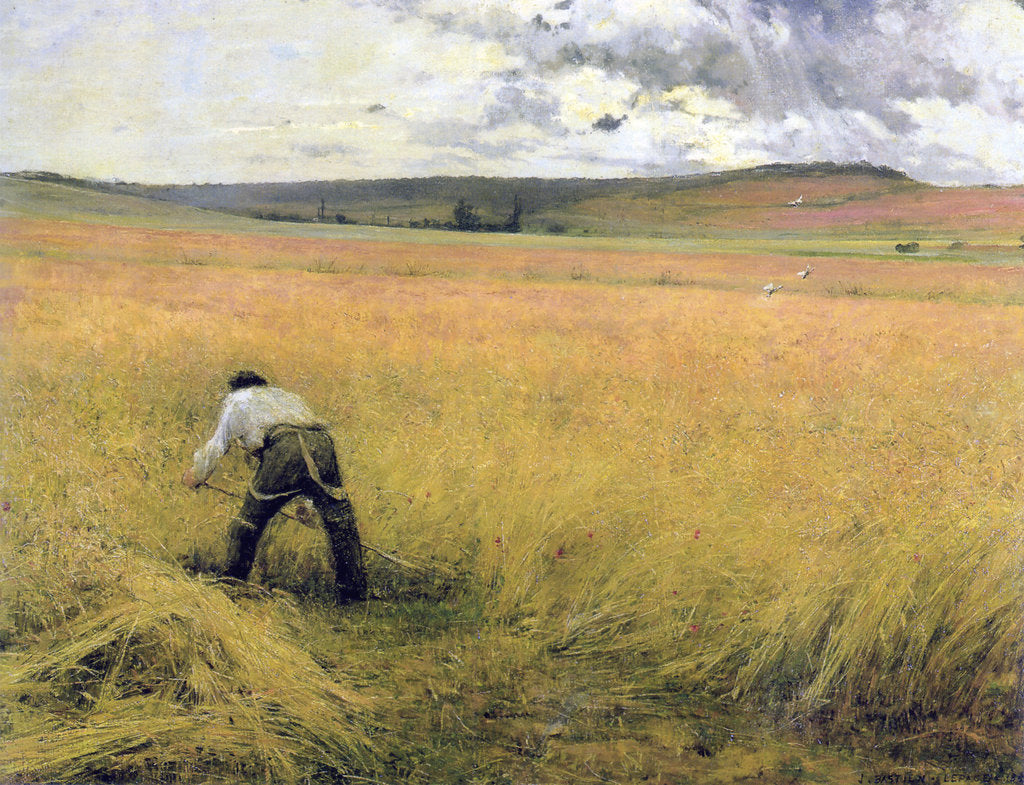 Detail of The Ripened Wheat, 1880. by Jules Bastien-Lepage