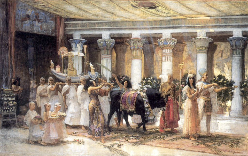 The Procession of the Sacred Bull Apis, late 19th or early 20th century. by Frederick Arthur Bridgman