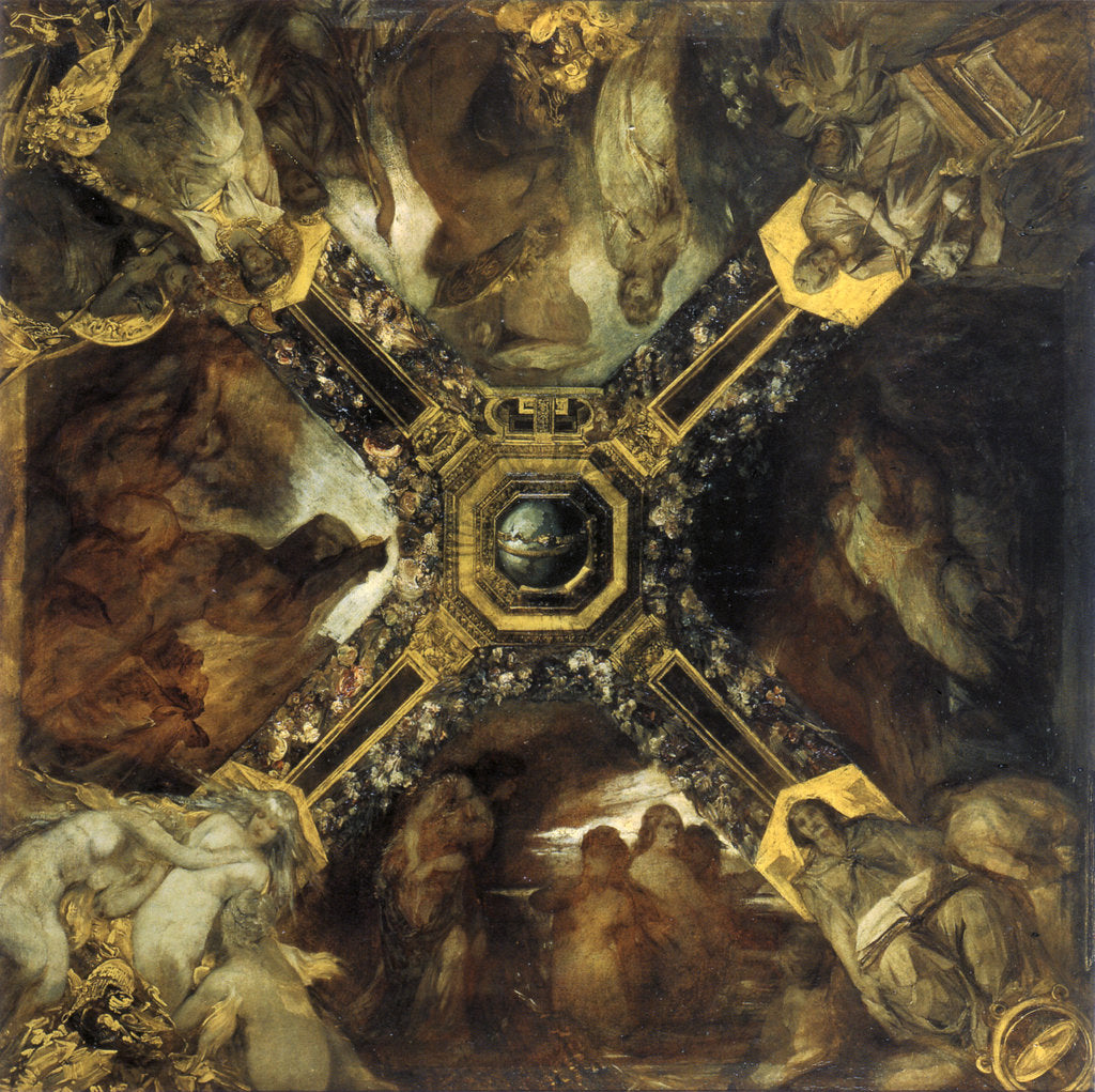 Detail of The Ring of the Nibelung, (study), 1871-1872. by Hans Makart