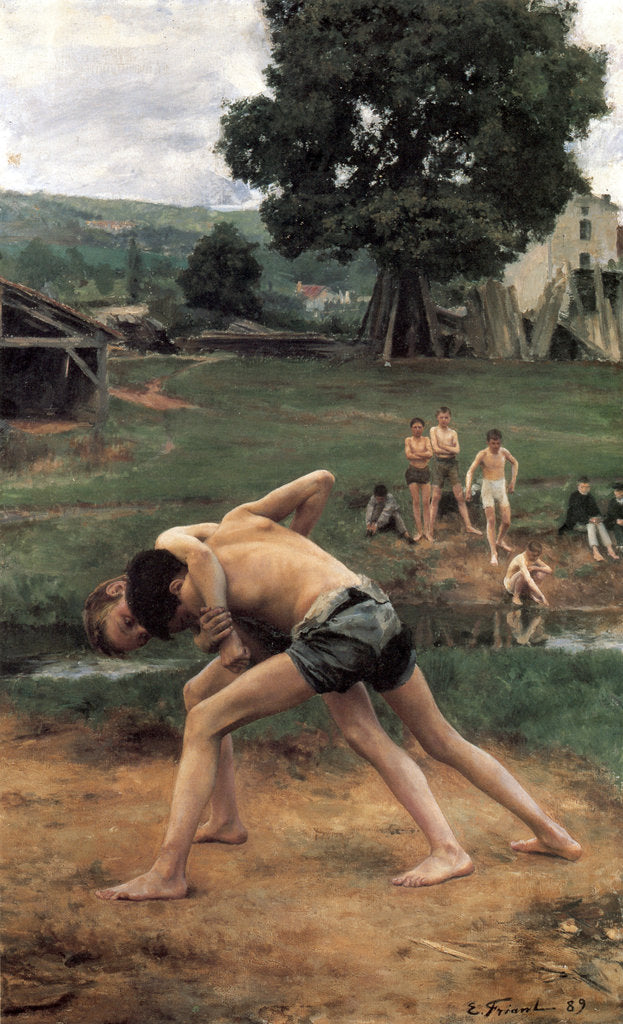 Detail of La Lutte (Wrestling), 1889. by Emile Friant