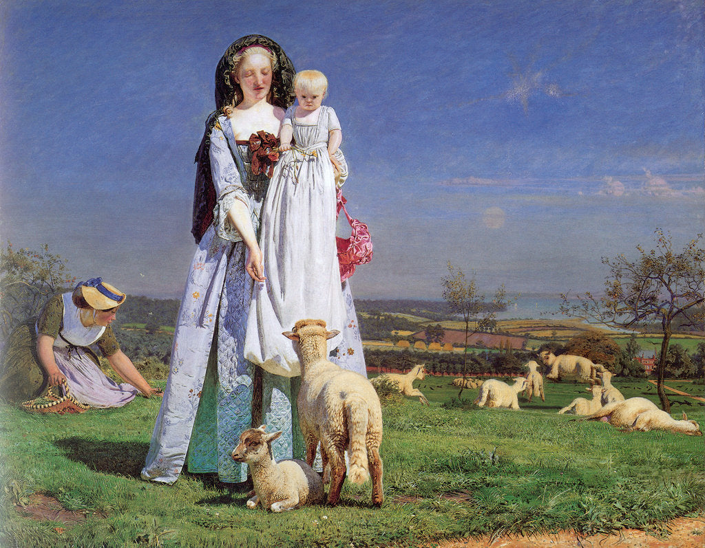 Detail of The Pretty Baa-Lambs, 1859. by Ford Madox Brown