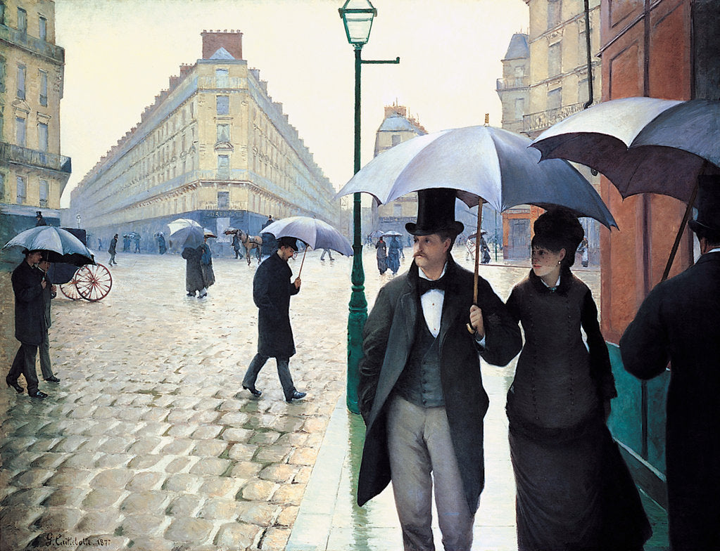 Detail of Paris Street; Rainy Day, 1877 by Gustave Caillebotte