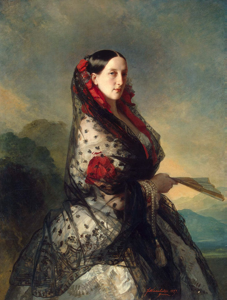Detail of Grand Duchess Maria Nikolaevna of Russia, 1857 by Franz Xaver Winterhalter