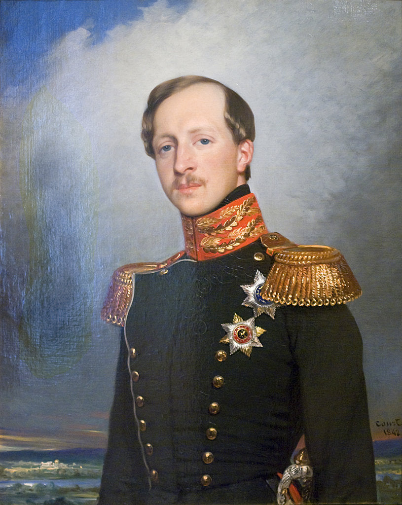 Detail of Portrait of Duke Peter of Oldenburg, 1842. by Joseph-Désiré Court