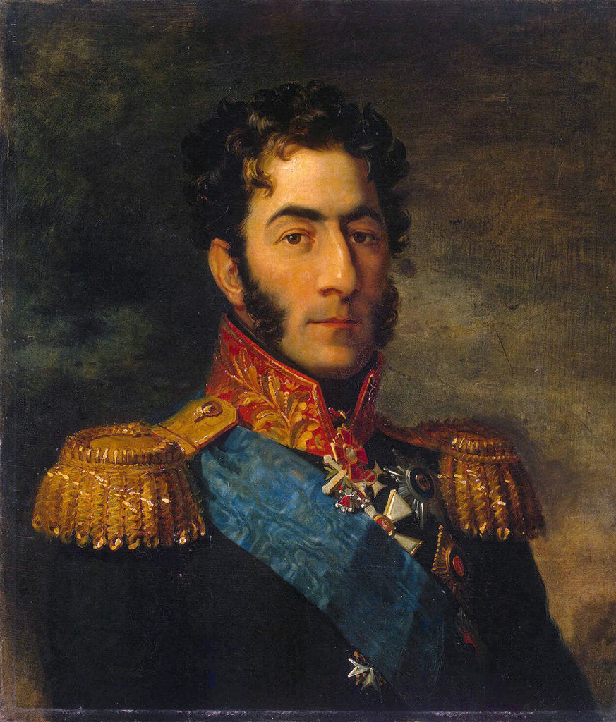 Detail of Prince General Pyotr Ivanovich Bagration, Russian soldier, (1820s). by George Dawe