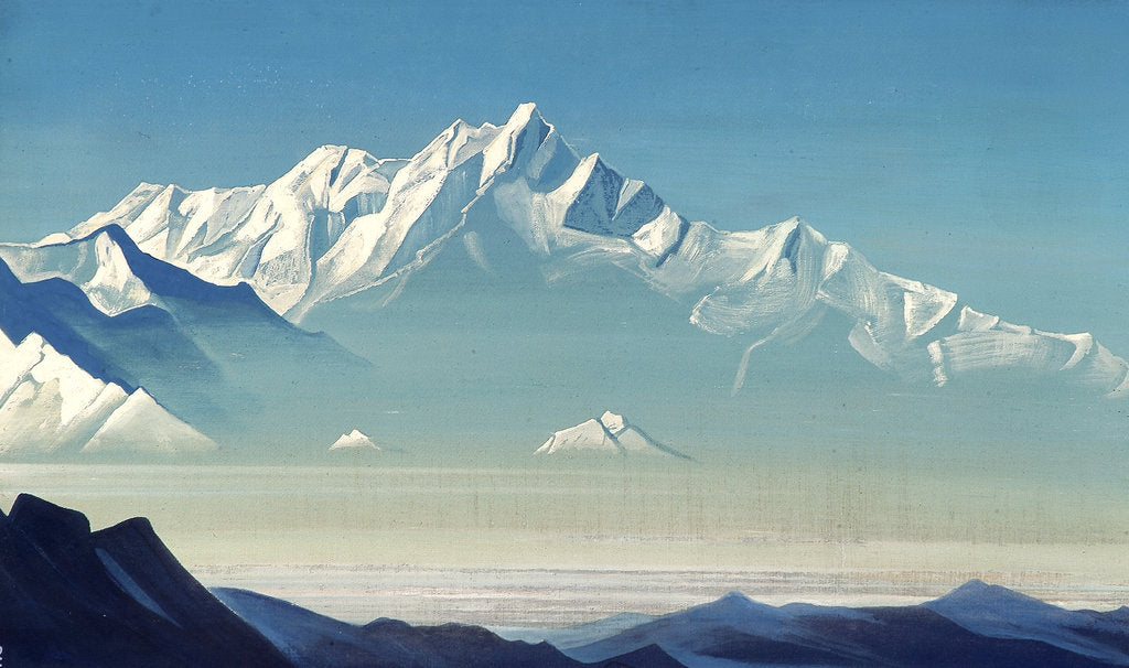 Detail of Mount of Five Treasures (Two Worlds), 1933. by Nicholas Roerich